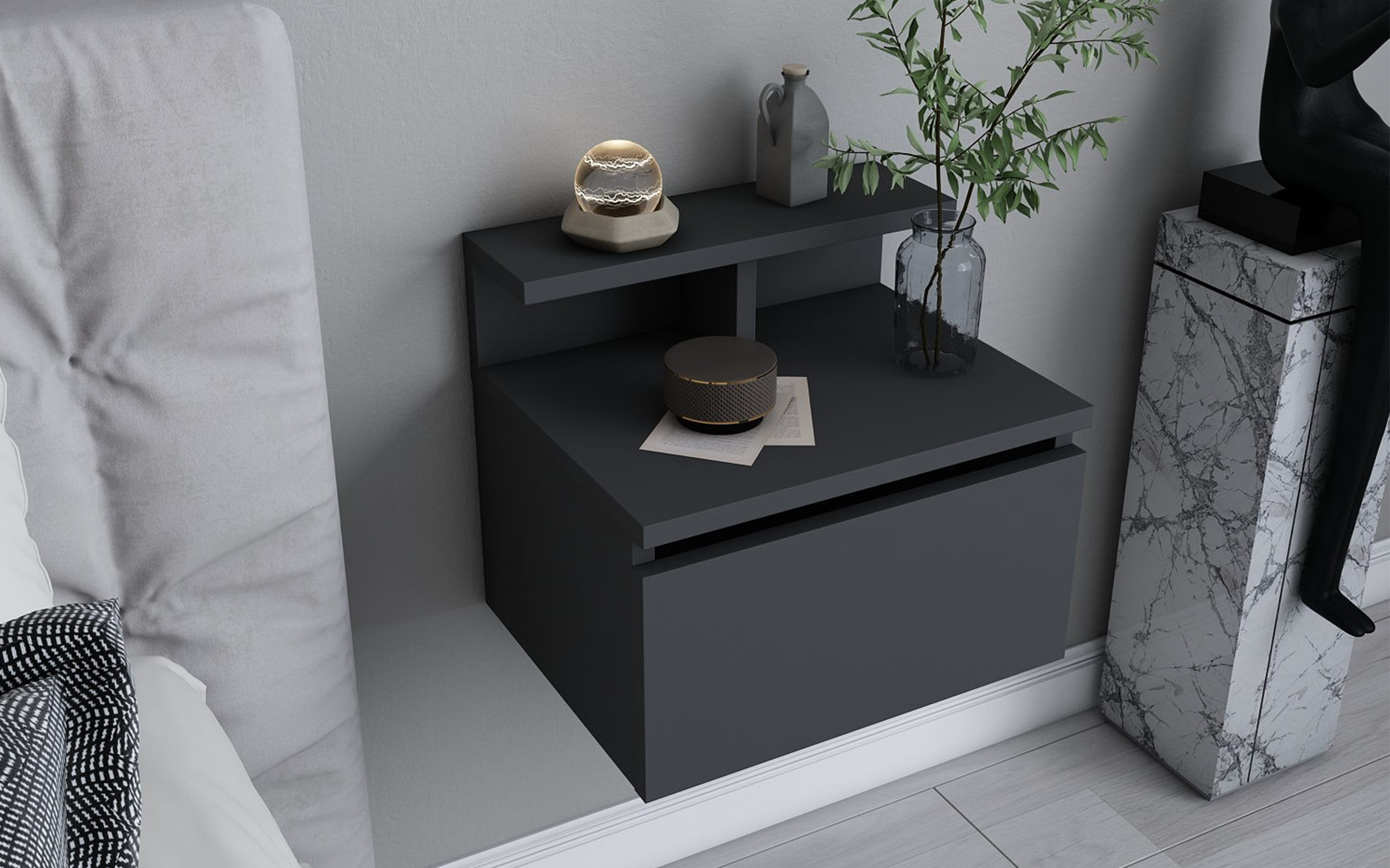 Noptiera Alice, antracit  2